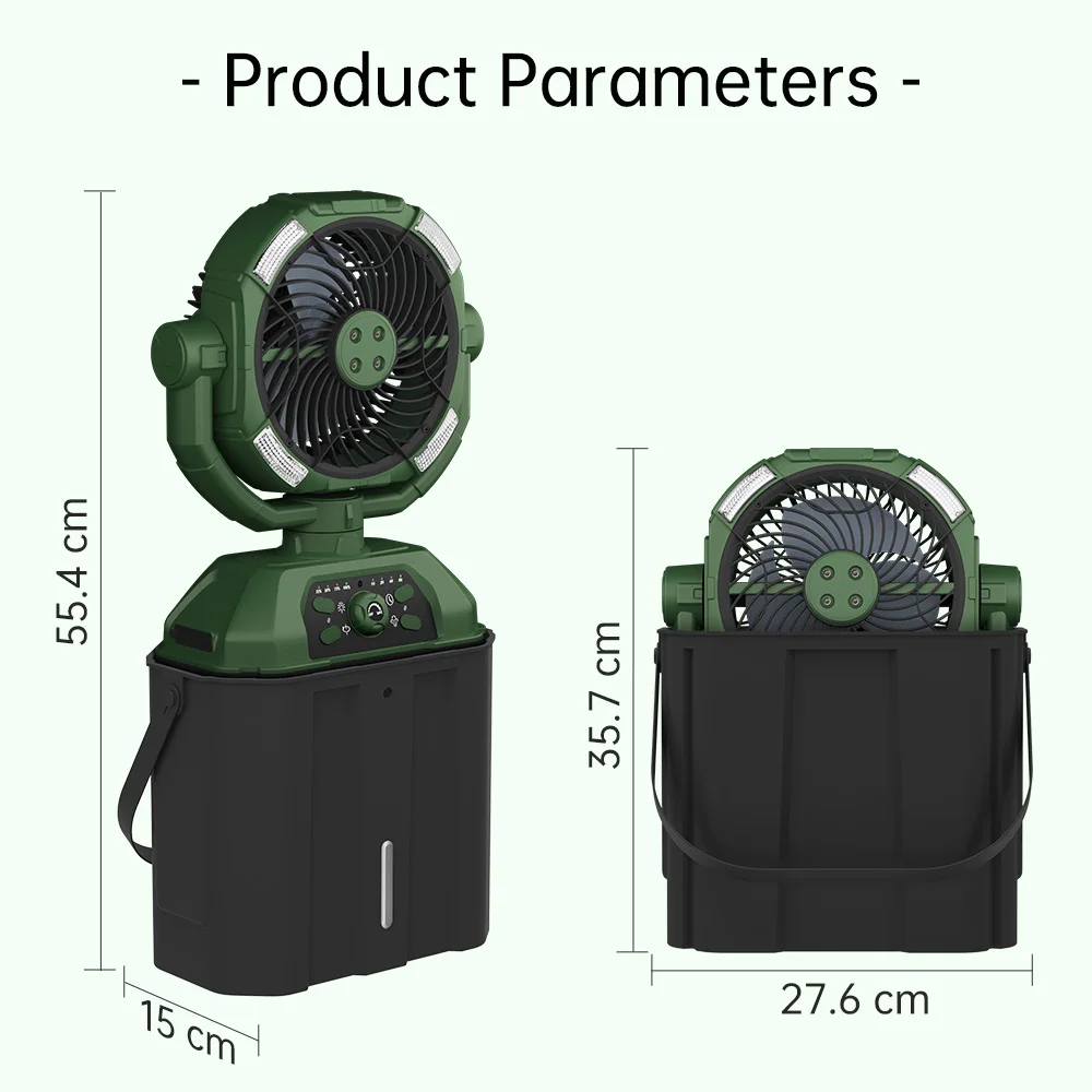 Personal Humidifier Air Conditioner Fan Air Cooler table outdoor rechargeable portable fan with remote with 6L water tank