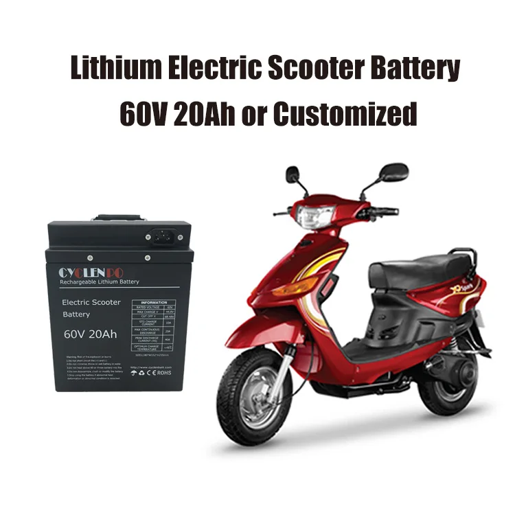 Factory 60v lifepo4 battery 20ah for electric scooter and motorcycle
