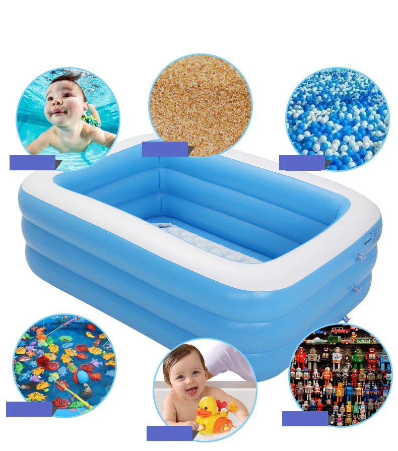 Trendy Portable Fold Outdoor Sales Wholesale Children Inflatable Family Size Swimming Pools