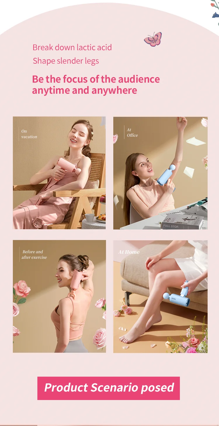 MORY Vibrating Cordless Brushless Gym Gun Massager Powerful Percussion Dropshipping Mini Muscle Massage Gun with LCD Screen