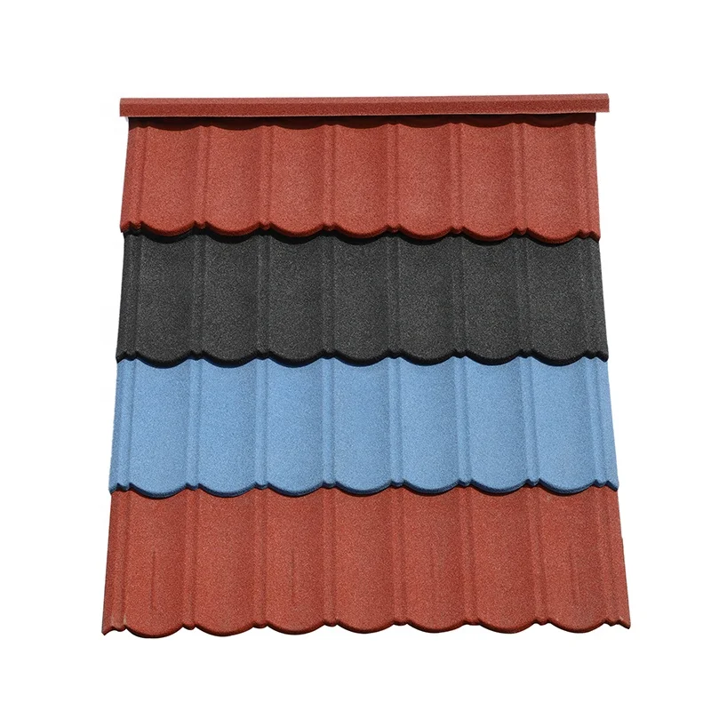 20th Anniversary Special Price Natural Stone Coated Metal Roofing Tiles Stamped OEM Shingle Black Spotted White Eurotile shingle