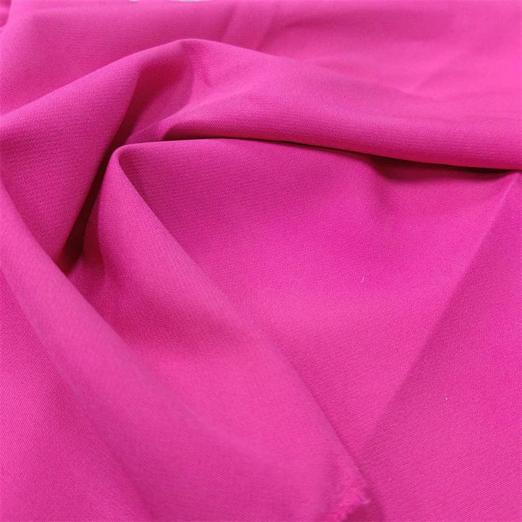 Factory wholesale Breathable 4 ways stretch plain spandex polyester suit fabric 150D double deck elastane fabric