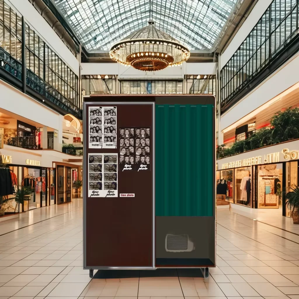 Instant Touch Screen Photo Booth Kiosk Compatible with iPad SLR Smartphones Featuring Built-in Camera and Printer