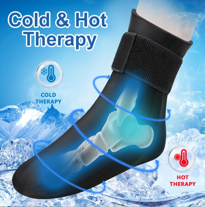 Wholesale Ankle Ice Wrap Hot Cold Compression Therapy Elastic Ice Compression Gel Ice Pack for Foot Ankle Injuries