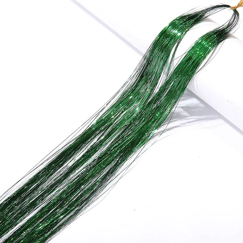 Full Shine Fashion Hair Extensions 150 Strands Braided Hair Tinsel Hair Extensions For Women