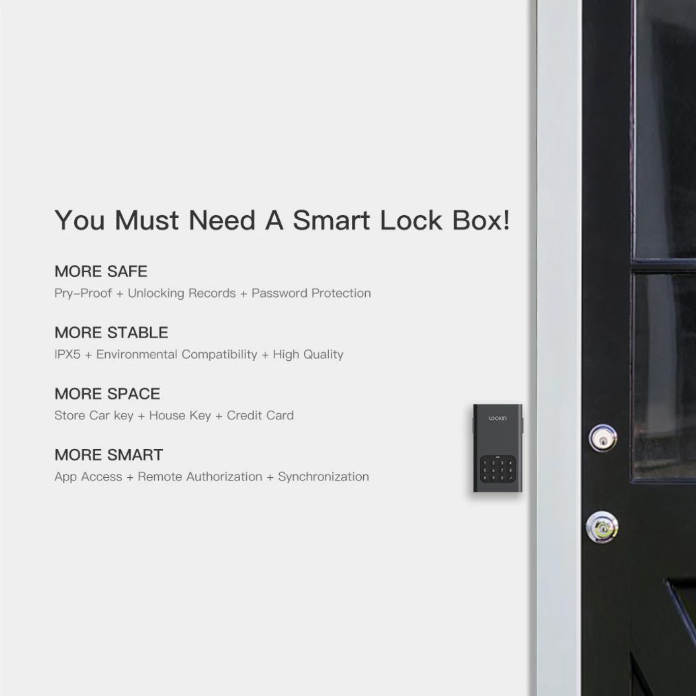 Xiaomi Lockin Smart Key Storage Lock Box BT Wireless Password Key Safe Alloy BOX IPX5 Waterproof For tuya APP Remote Control