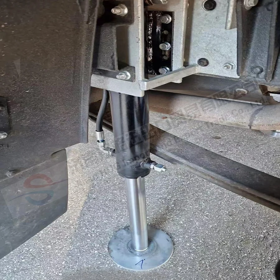 Automatic leveling dc hydraulic power unit and hydraulic cylinder for motorhome