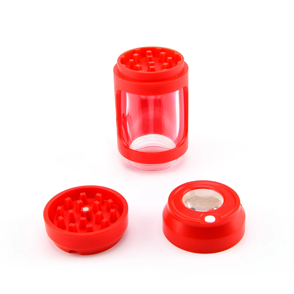Popular wholesale cigarette grinder tobacco storage tank acrylic sealing pot cigarette grinder
