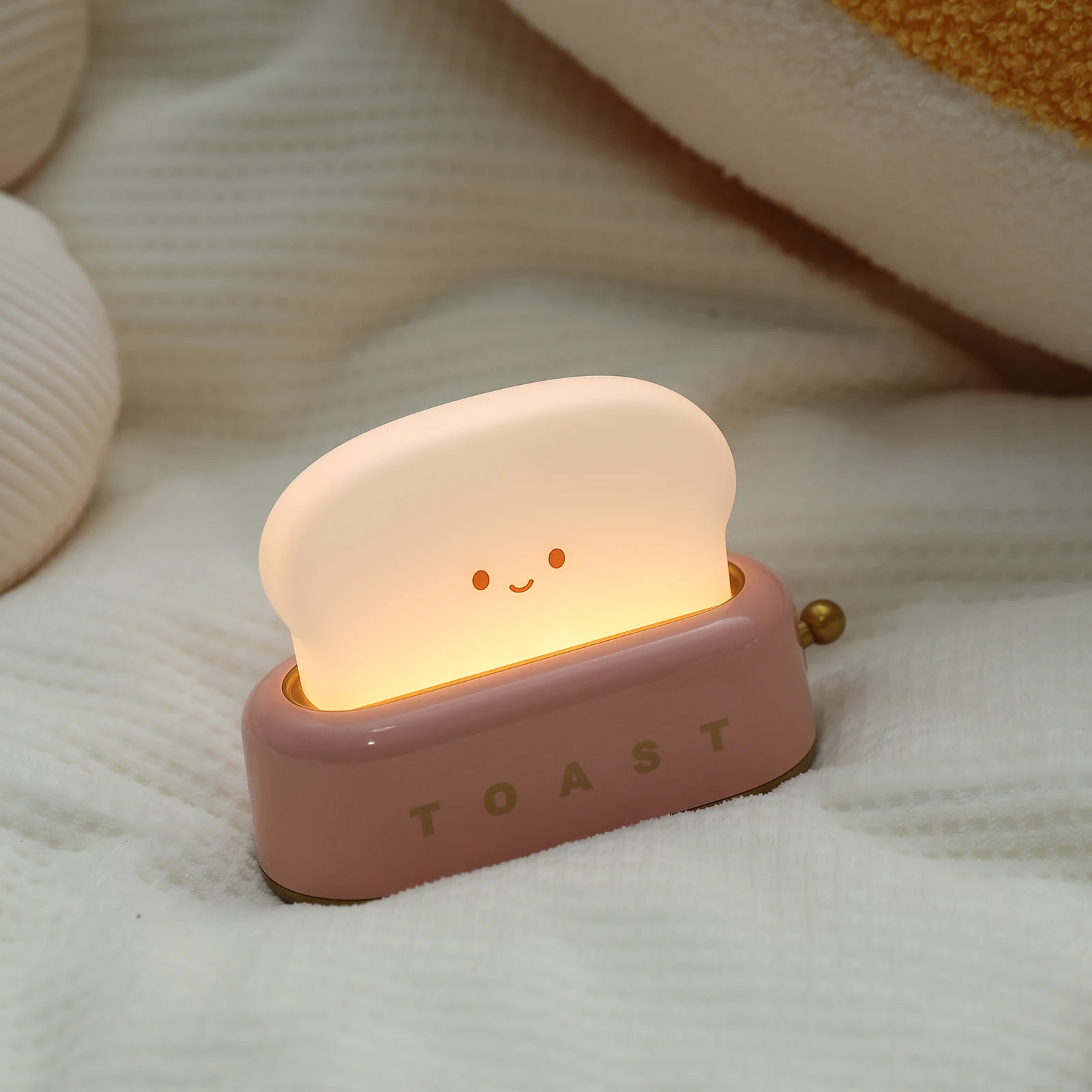 LED Night Light Toaster Lamp Modern Design Timer Adjustable Brightness Best Gift Women Boys Small 90 Novelty Mini Night Light