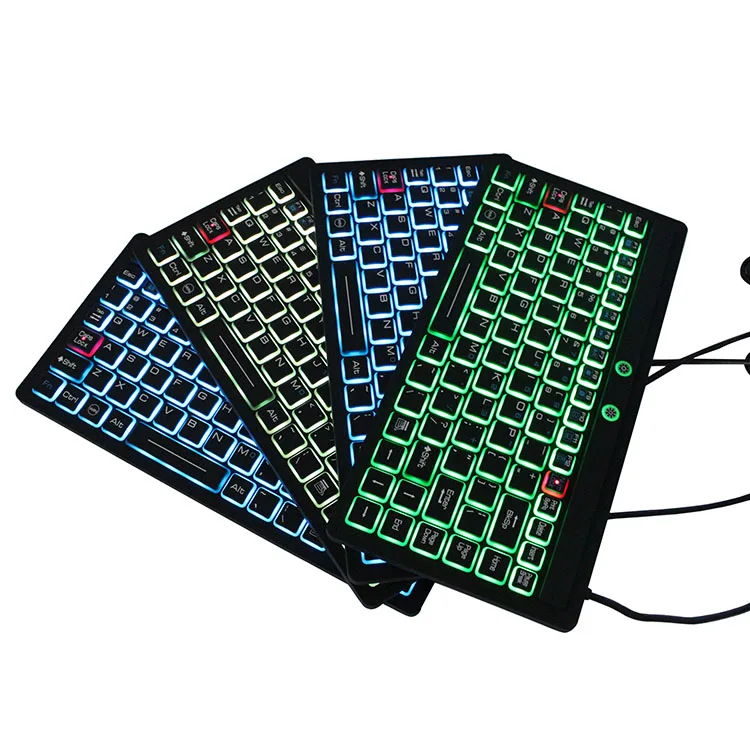 89 Keys Waterproof dustproof Sealed Wired Silicone Keyboard USB Silicone keyboard backlit