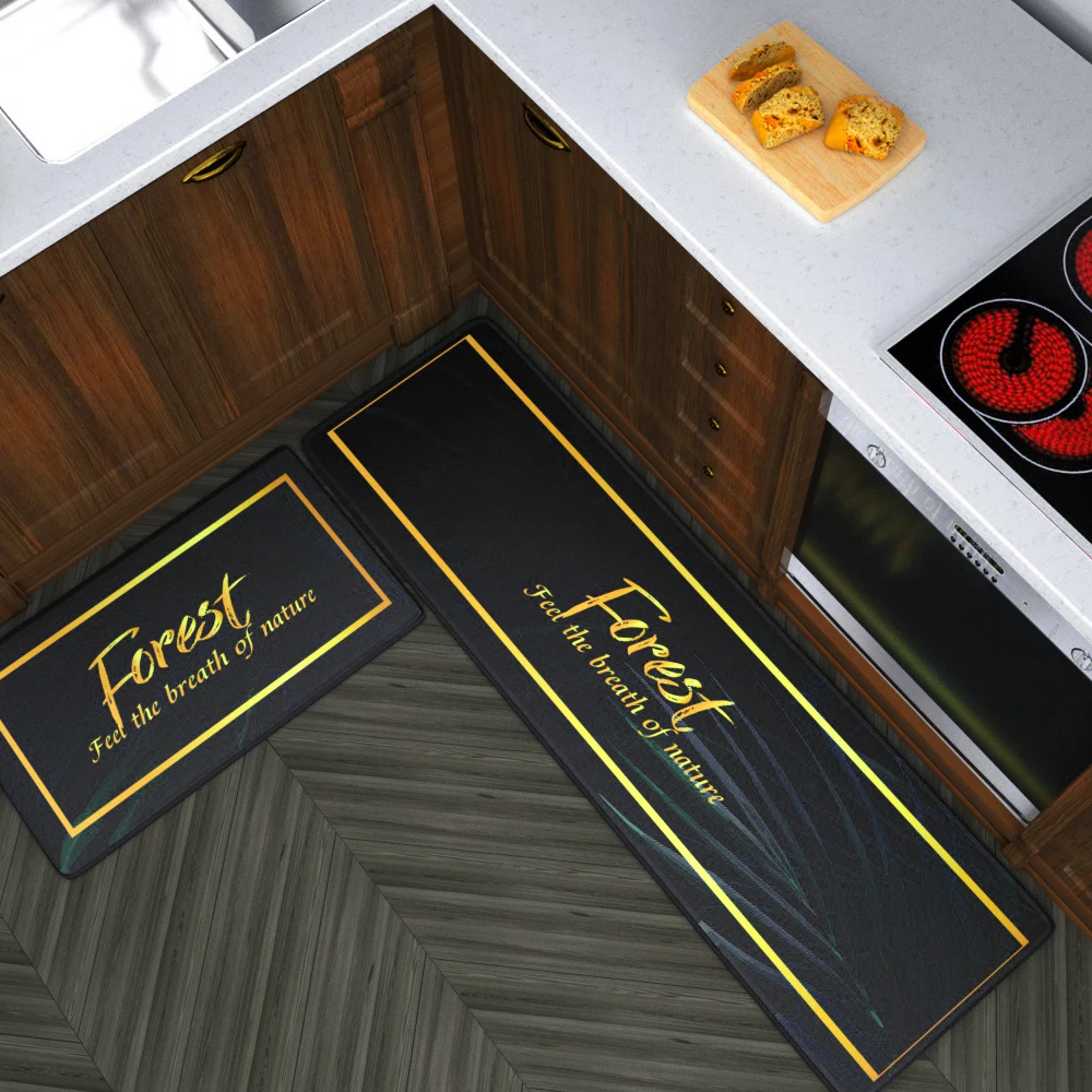 Non-slip Waterproof Mats And Rugs Kitchen Heavy Duty Pvc Cushioned Anti-fatigue Kitchen Rug For Home