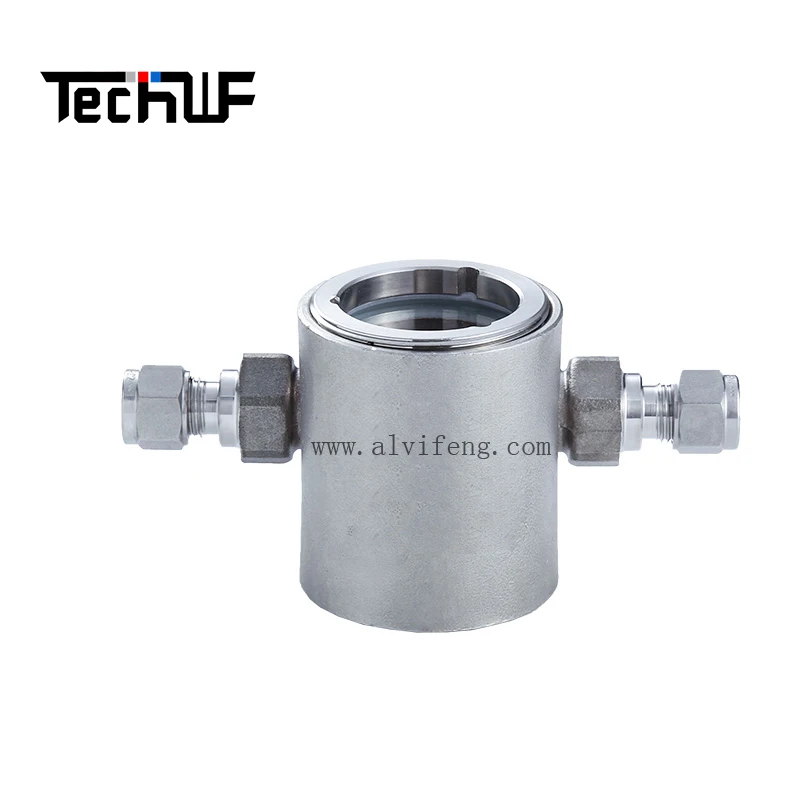 High Quality Visual Stainless Steel Impeller Water Flow Indicator Fuel Sight Glass