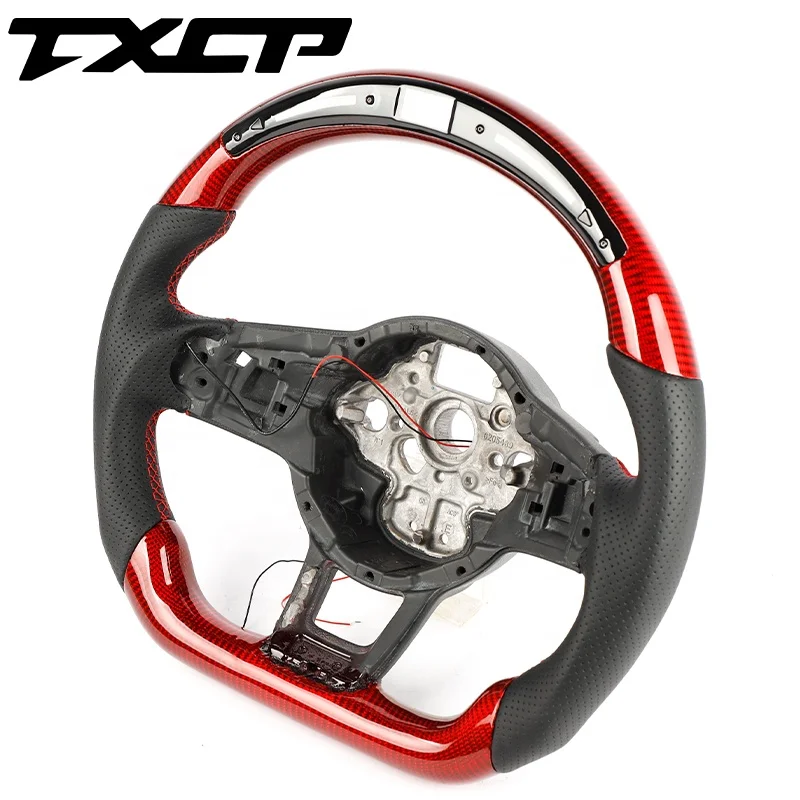 Углеродное рулевое колесо подходит для Volkswagen polo gti scirocco jetta passat tsi golf 6 mk4 mk5 mk7 mk8