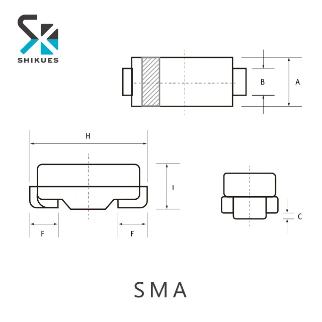 SHIKUES RS2MG Fast recovery rectifier 1000V 2A Trr 500ns SMA diode