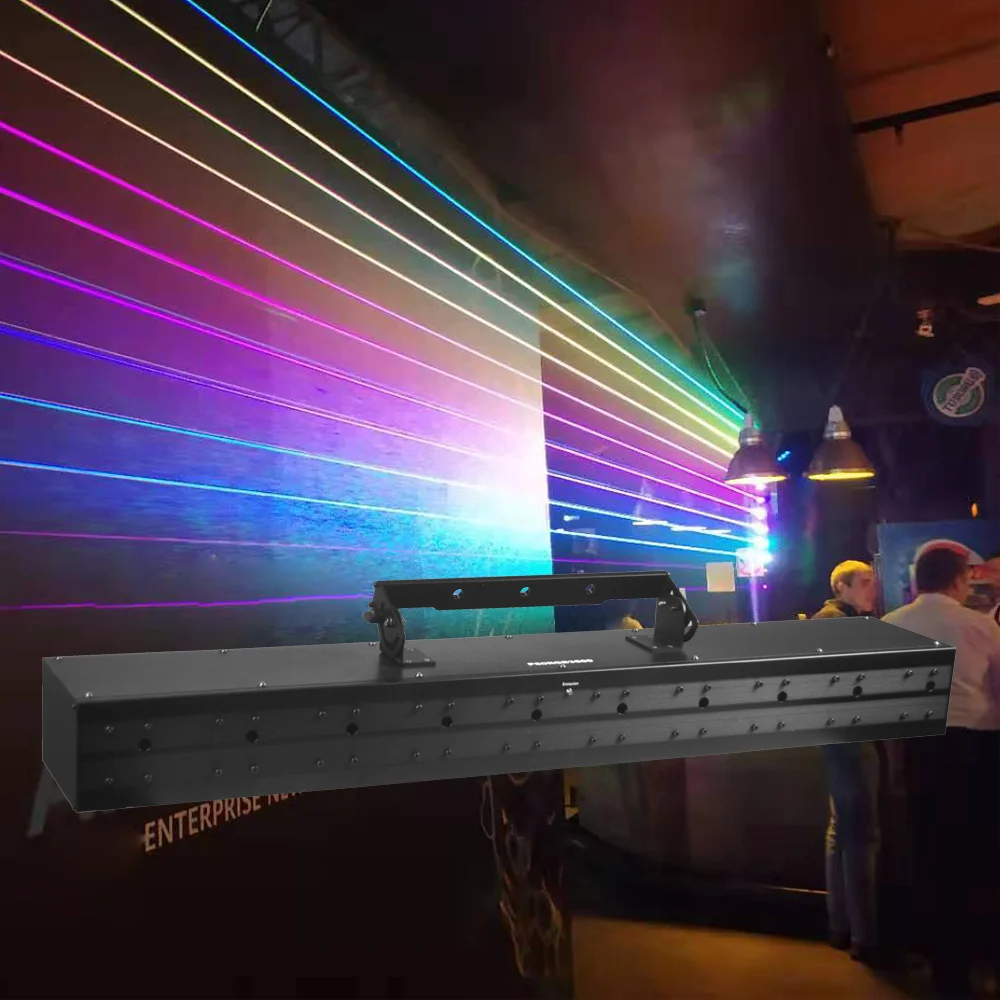 P60 series 10 head laser curtain RGB full color thin beam red rgb laser light beam dmx laser bar rgb light array safety curtains