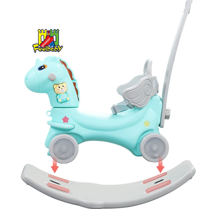  Feelbaby Крытая пластиковая детская игрушка для верховой езды