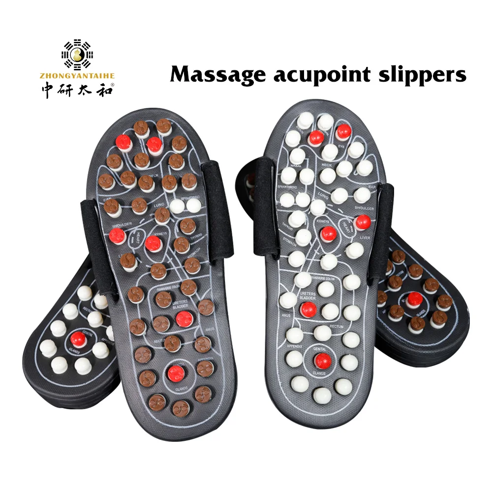 Foot Therapy Massage Shoes Acupuncture Points Indoor For Men Women Non-Slip Reflexology Sandals Acupressure Slippers