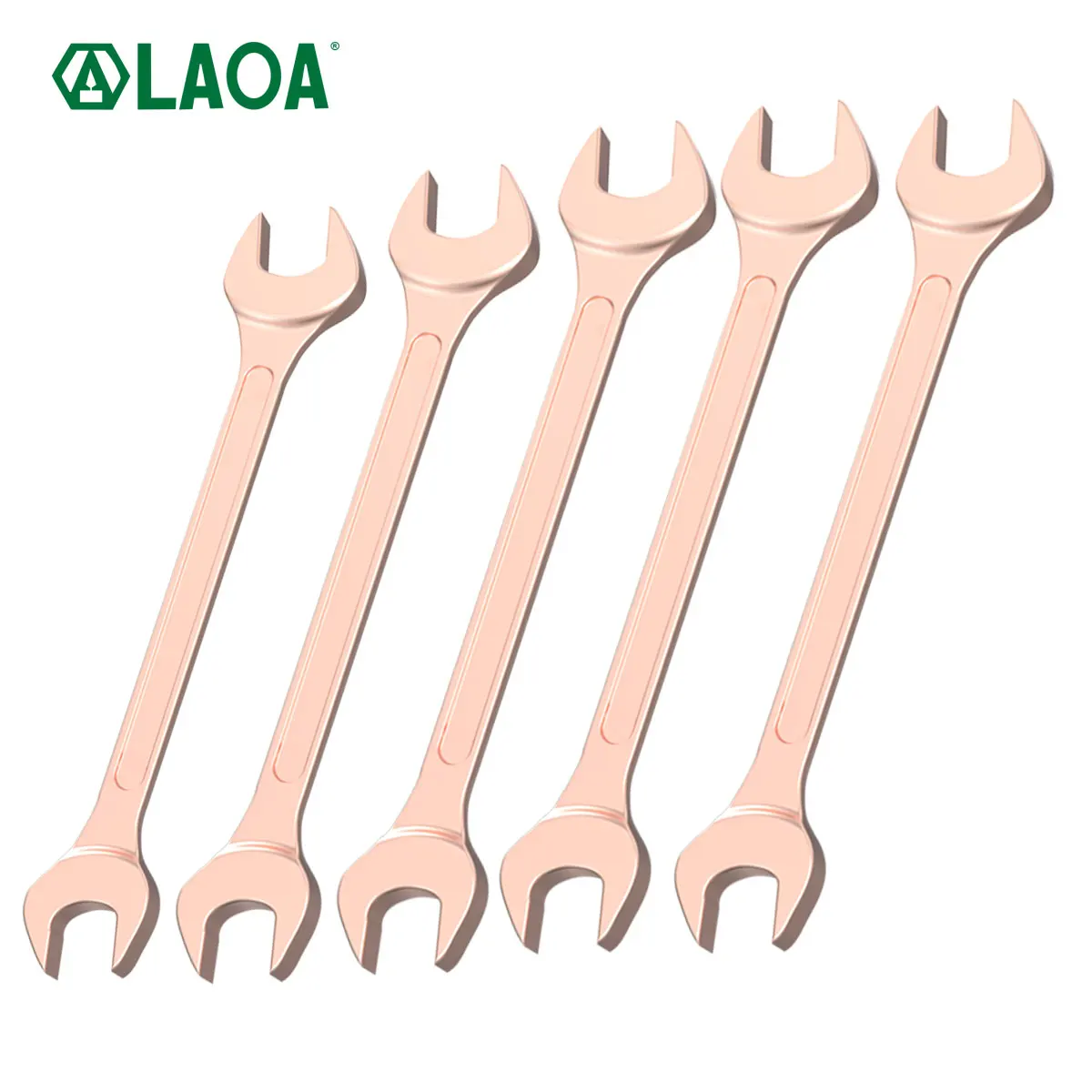 LAOA Beryllium Bronze Explosion-Proof DoublE-ended Open-End Wrench Copper Wrench Double Dull Wrench 5.5mm -85mm Optional