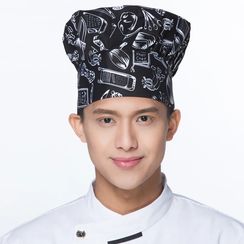 1Pcs Cook Adjustable Men And Women Kitchen Baker Chef Elastic Cap Hat Catering Comfortable For Men And Women