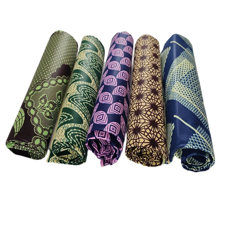 New ArrivalMaterial African Cotton Polyester Wax Stock cloth Prints Fabric Real Wax 6 Yards