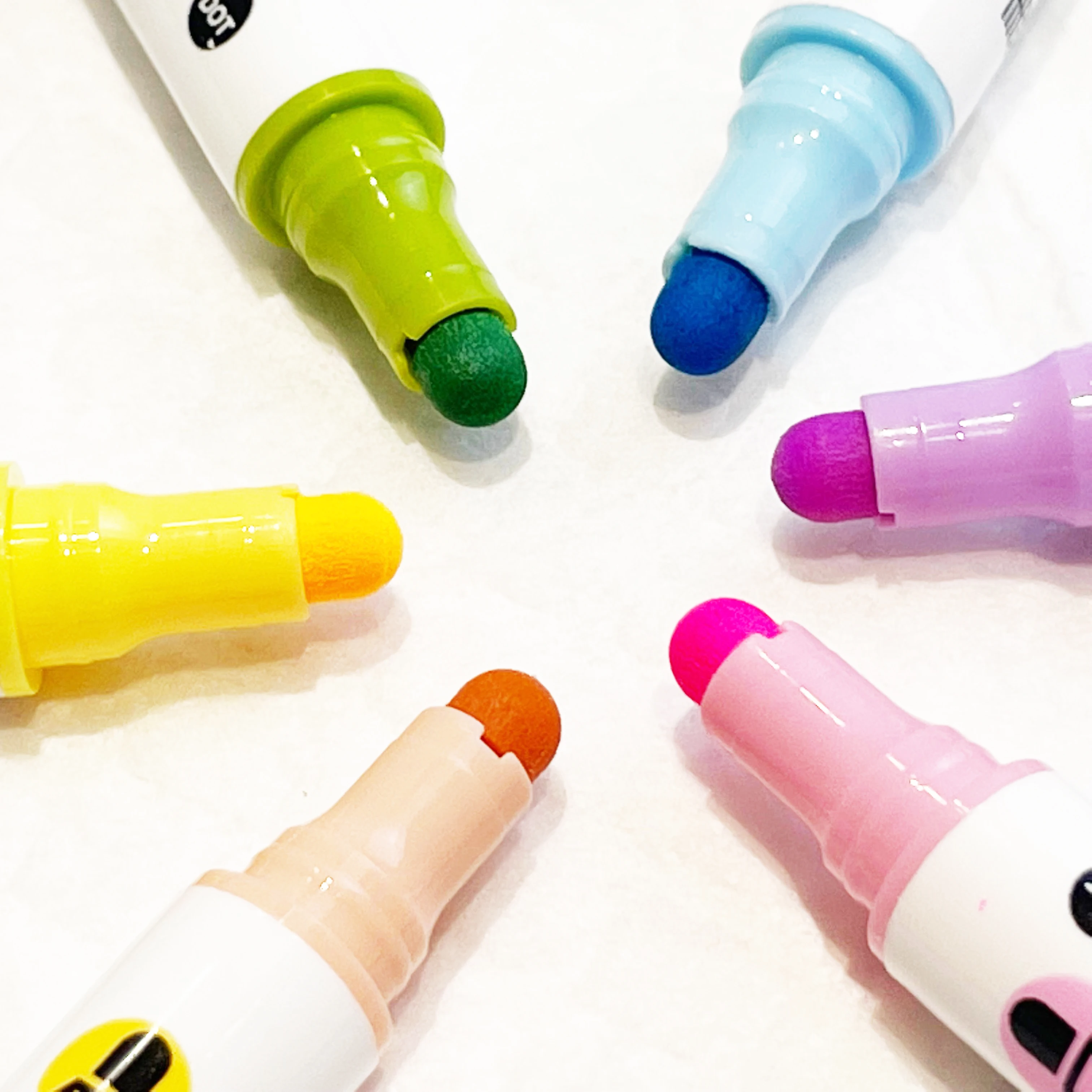 Dual Tip DOT Fluorescent Marker Pens for school art painting