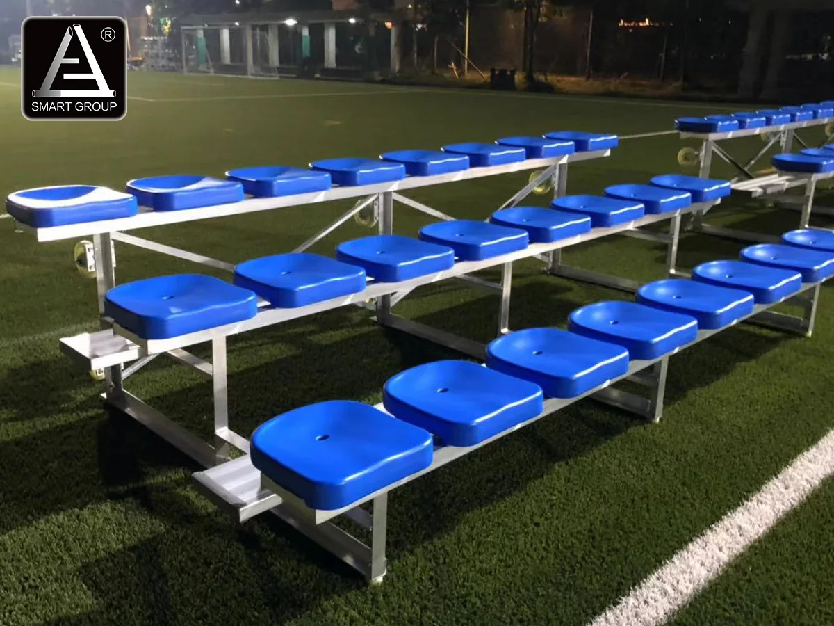 Movable Outdoor Aluminum Bleachers Grandstand Stadium Seats Telescopic Grandstands Seating Solutions Bleacher Aluminum Bleachers
