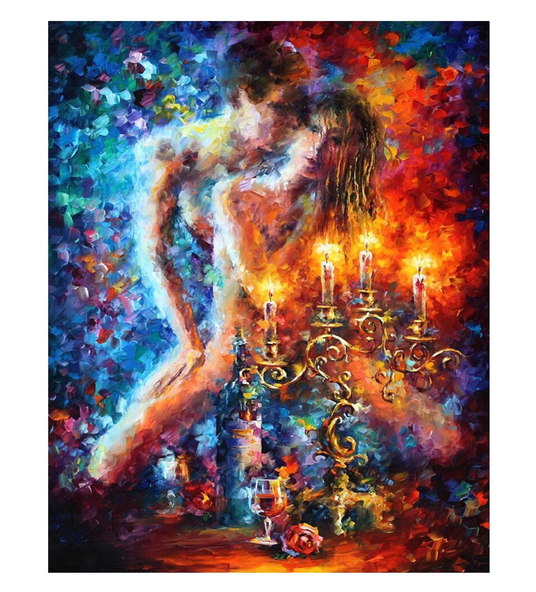 Sexy couple diy diamond painting kit diamond art round dot crystal beads painting wall art
