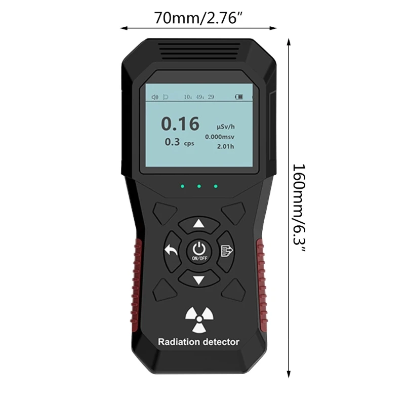 Geigers Counter Nuclear Radiation Detector, Professional High Accuracy Radioactive Detector Data Tester Marble Dosimeter
