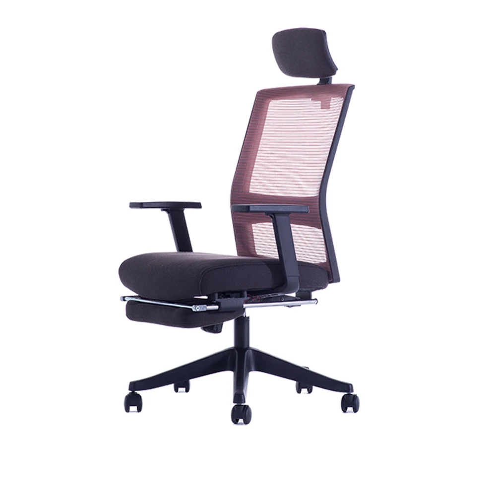 Support OEM ODM Service Adjustable Height Armrest Nylon Base High Back Fabric Office Wheel Chair With Pillow