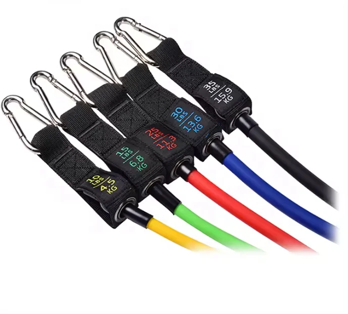 Resistance Bands Set with Workout Bar Pilates Bar Kit Exercise Elastic Bands with Handles And Door Anchor for whole Body Train