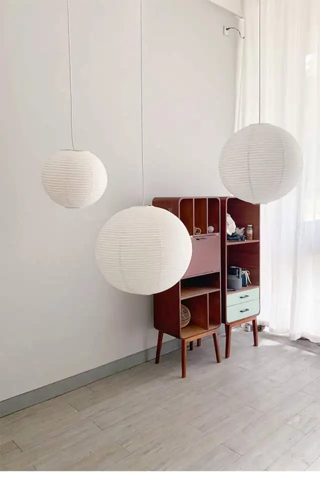 Nordic Danish Internet celebrity lampshade Japanese hotel homestay and wind paper lamp shopping mall exhibition hall oversized d