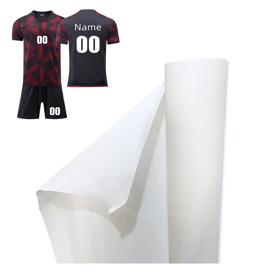 High Quality Fast Dry Sublimation Paper Jumbo Roll Digital Print Textiles White Jersey T-Shirt High Transfer Rate Optimal Dyeing
