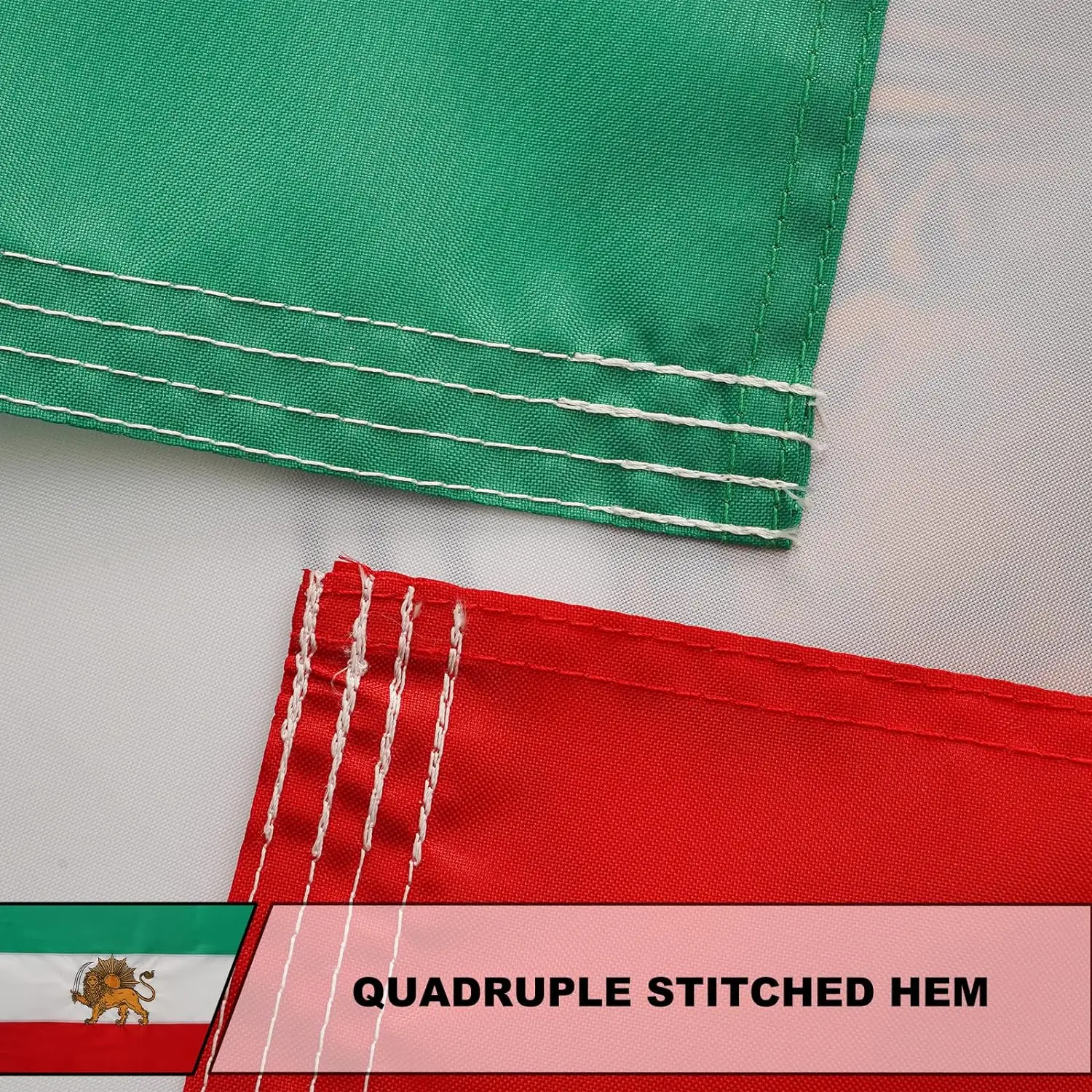 Sell high quality products 3*5ft100% polyester bright color fade resistant thickened durable double sided Iranian flag