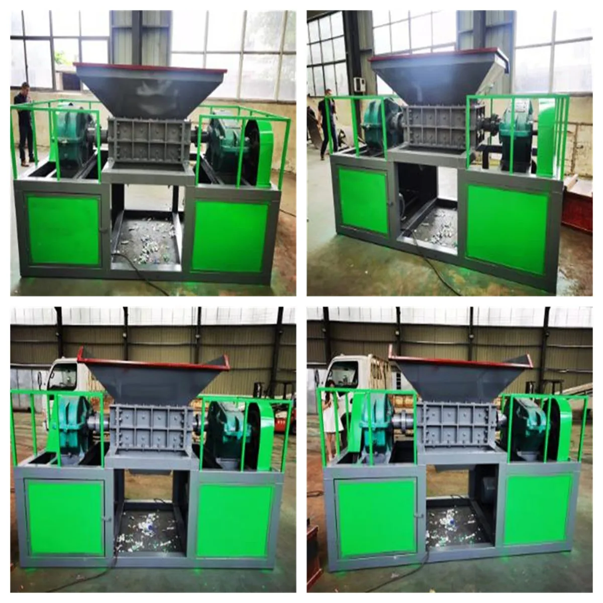 Low price plastic products shredder Household garbage medical waste twin shaft shredder