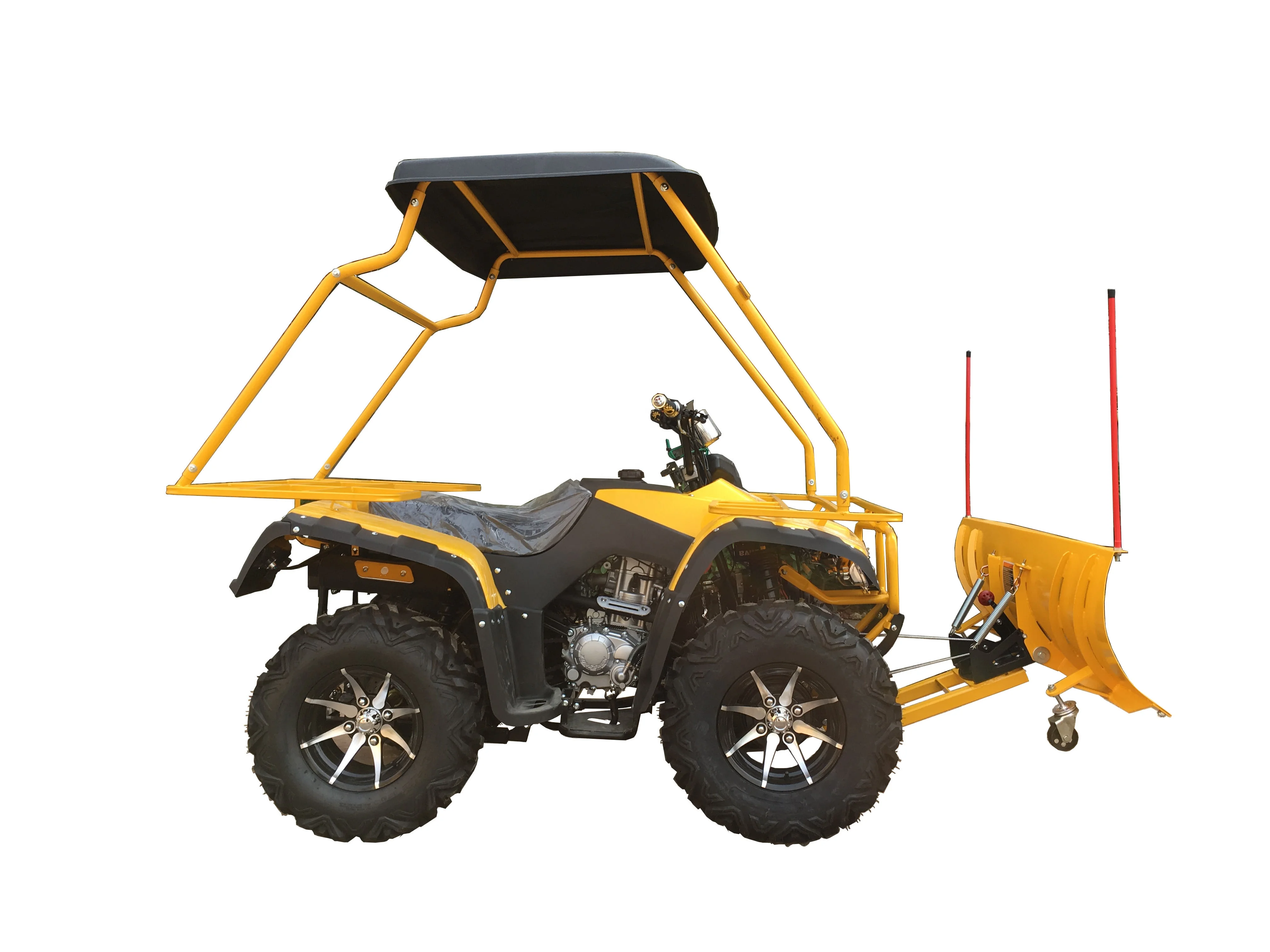 Driving Gasoline Diesel-powered dual-engine multi-function high wear-resistant roller  ATV Four-wheel drive snowplow