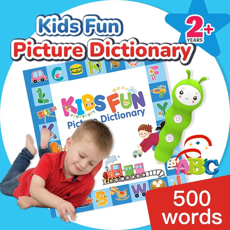 Interactive English Learning 500 Vocabulary Picture Dictionary Talking Pen Audio Books