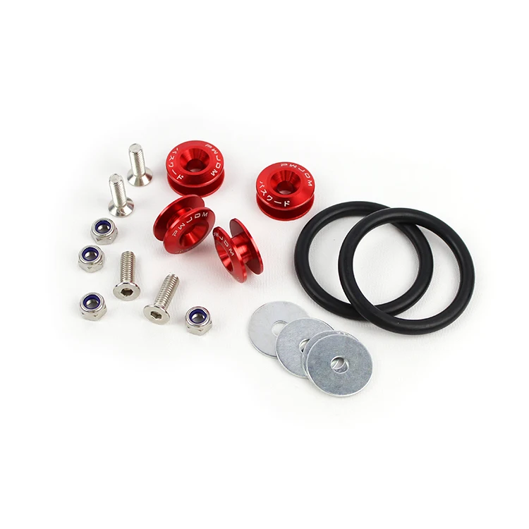 1Set Quick Release(Red) Front Rear Bumper Holders Quick Release Kit for Car GM Bumper