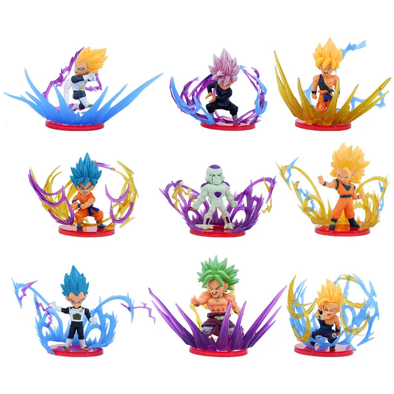 China factory direct sale japanese anime characters pvc toys anime dragon z ball figure 9 pcs set
