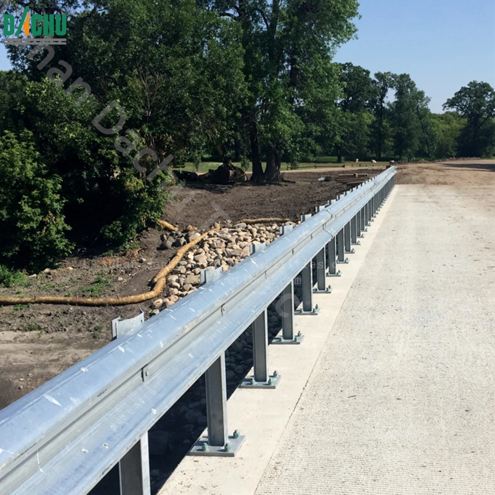 Road Traffic Safe Crash Barrier Coated Galvanized Steel Corrugated Guardrail W Beam Barrier