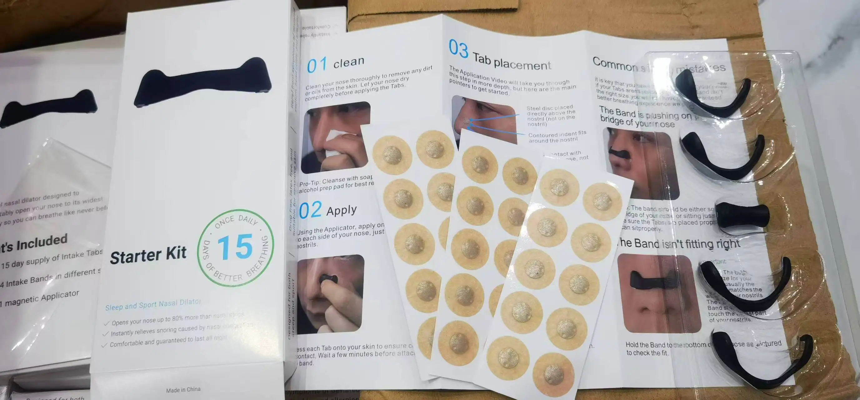 Magnet Nose Strips Anti Snoring Latex-free Nose Dilators Boost Oxygen Magnetic Nasal Strips For Sports