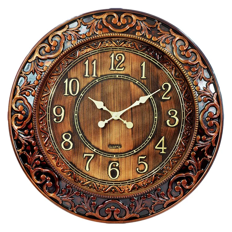 Decorate big size fake wooden clock