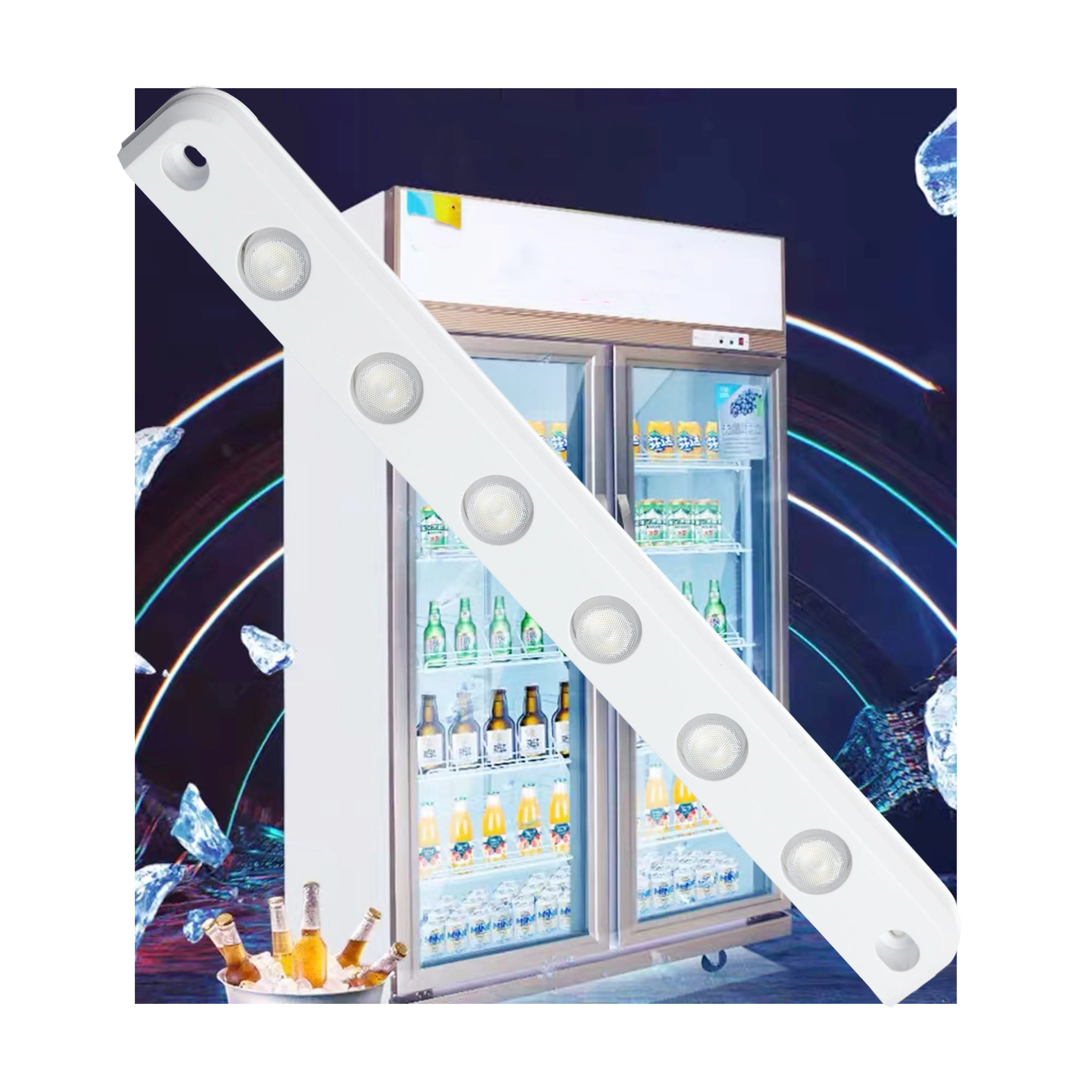 12 В/24 В/36 в 6 Вт алюминиевая пластина диффузная линза для шкафа для напитков холодильник Светодиодная лампа освещение для морозильной камеры