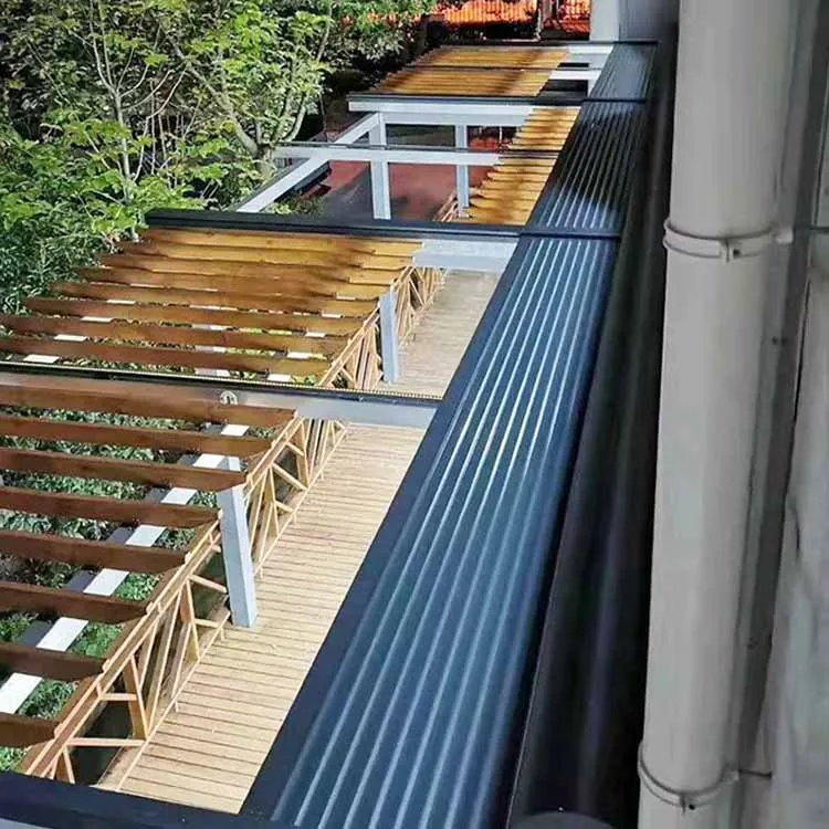 waterproof automatic aluminium rolling shutters roof systems exterior retractable glass cover