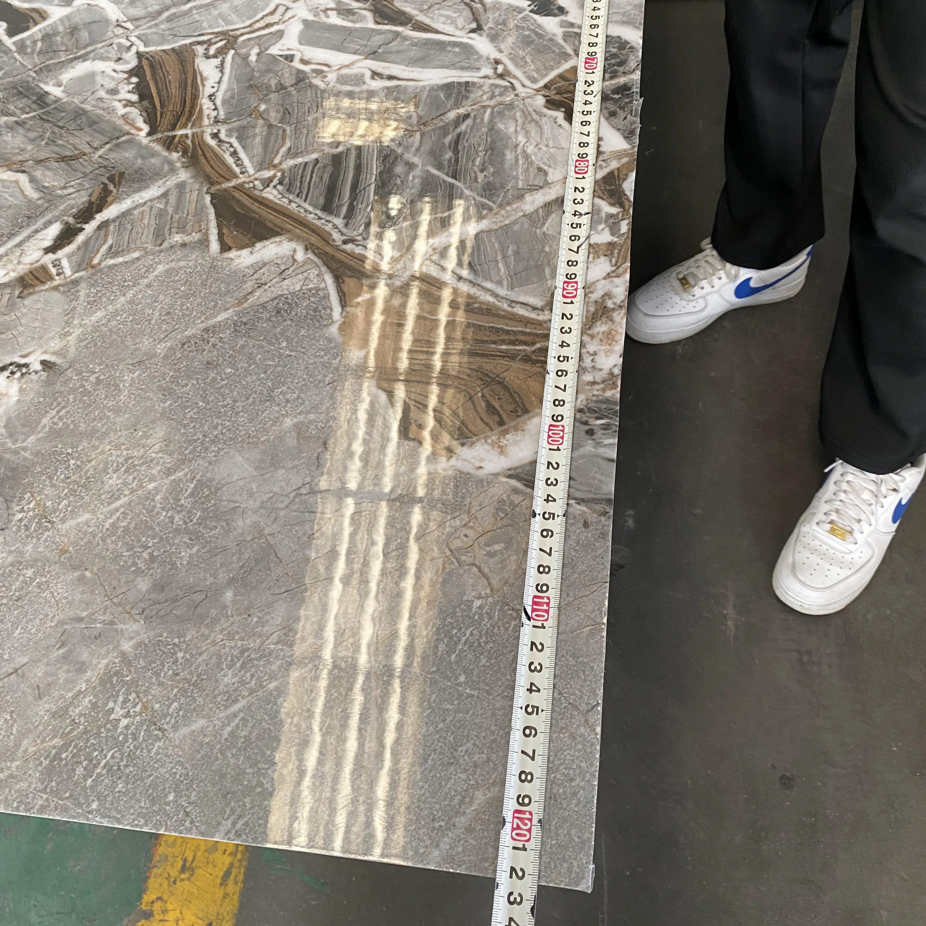 Metal Texture WPC Wall Panel Interior Decoration Bamboo Charcoal Wood Veneer waterproof