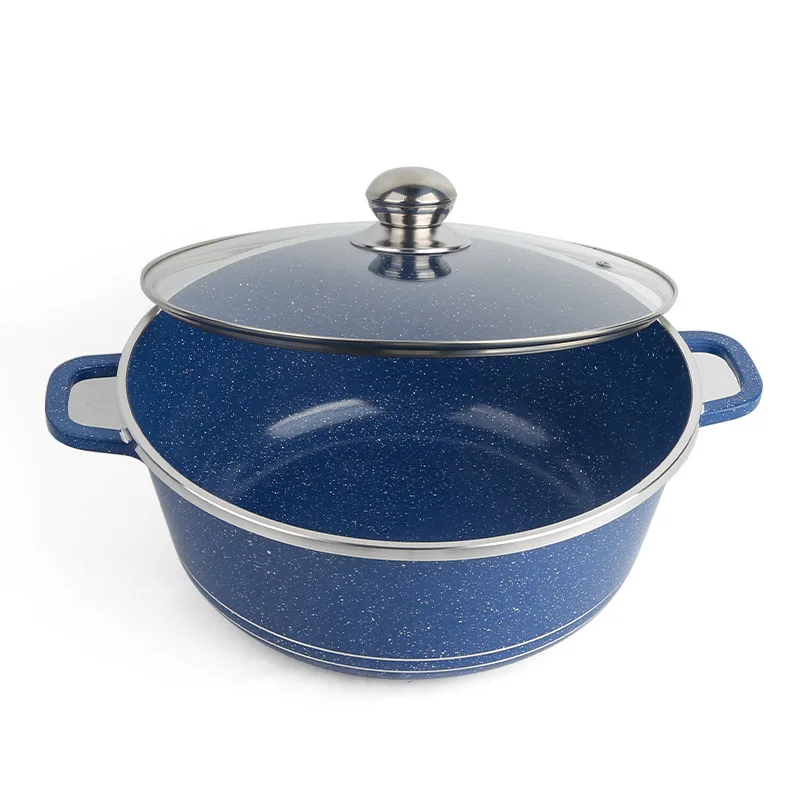 Wholesale High QualityCook Dinnerware Cooking Pot Set Cookware Granite Soup & Stock Pans 6pcs Aluminium Granite Cookware Set