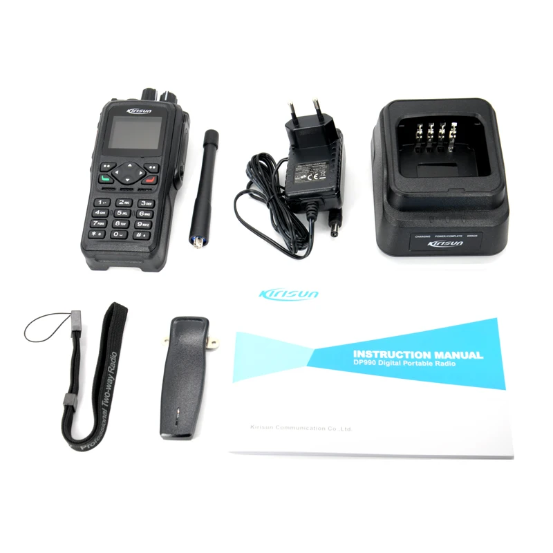 KIRISUN DP990 DMR professional portable radio walkie talkie with full key-pad and display compatible DP4800 DP990