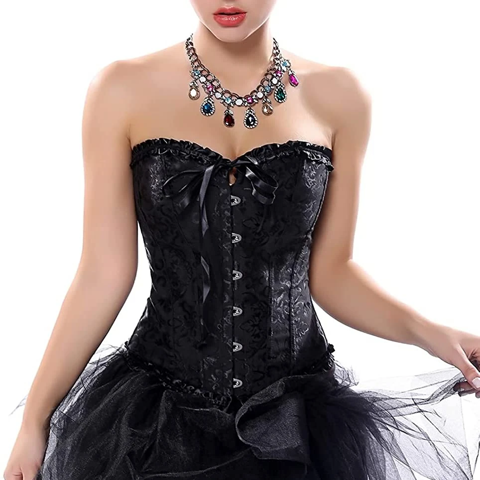 Hourglass Curve Body Shaper Plus Size Women Waist Trainer Corset Gothic Top for Women