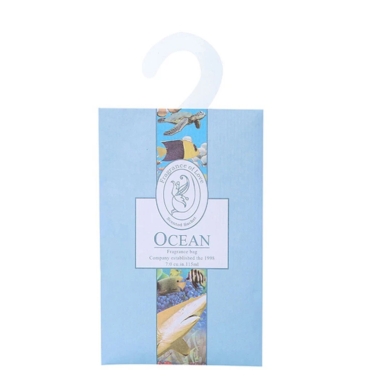 Wholesale Non-toxic Closet Hanging Perfume Sachet Long Lasting Cheap Price Scented Wardrobe Hook Sachets
