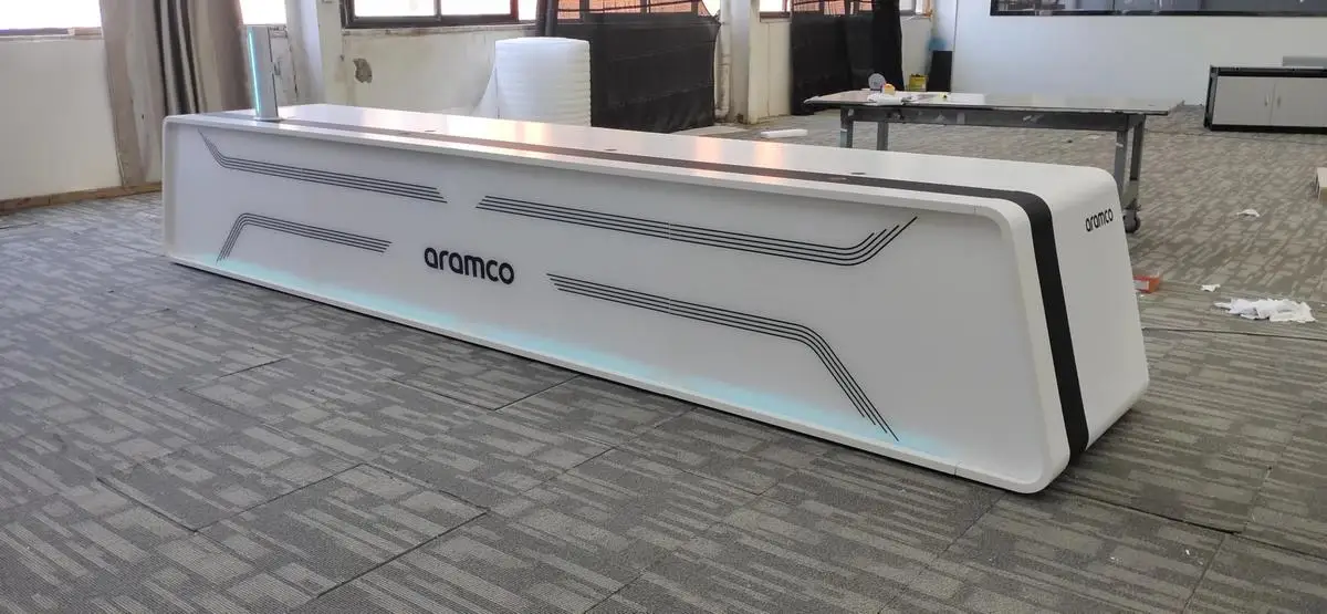 kesino high quality furniture manufacturer curved workstation desk meeting room multi seat conference table control room console