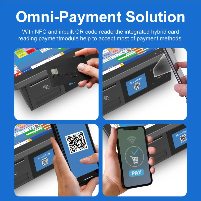 MHT-D2 All In One Point Of Sale Cash Register Machine Android Touch Screen Pos Terminal Tablet Pos Systems For Clothing Store